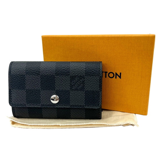 LOUIS VUITTON Multicle 6 Damier Graphite N62662 CT4137 Key Case Men's - Picture 9 of 9
